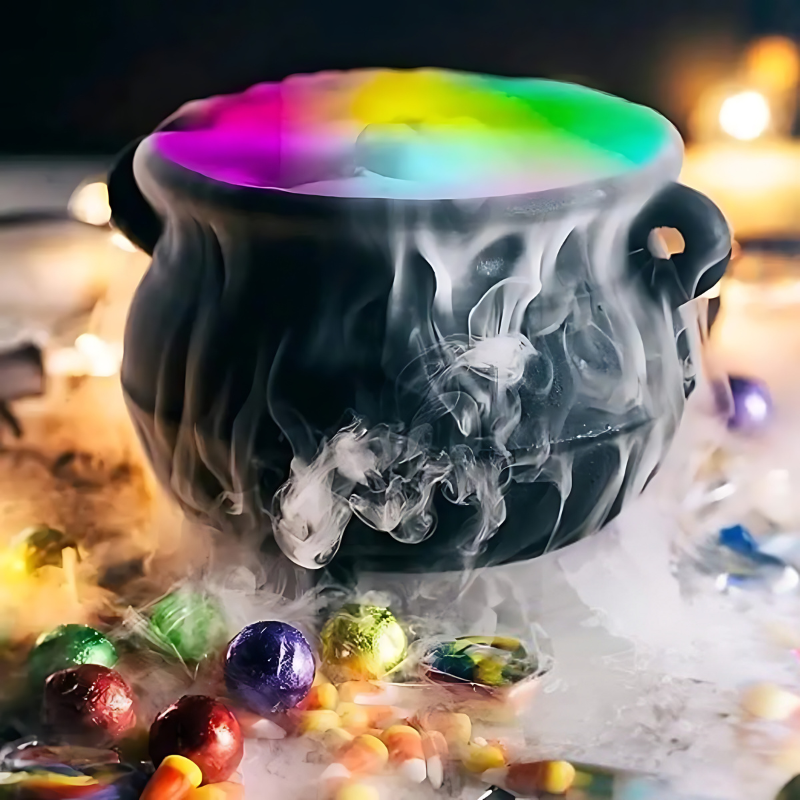 Ultrasonic Fog Machine with Color LED Lights – 8-Hour Runtime for Halloween & Parties | Thomler