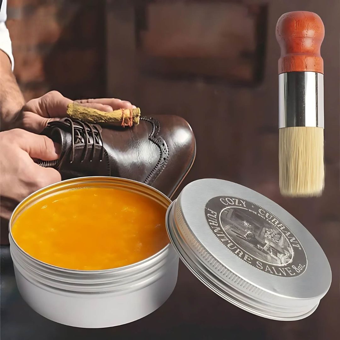Lederpflegebalsam mit Bürste – Pflegen, Schützen & Auffrischen