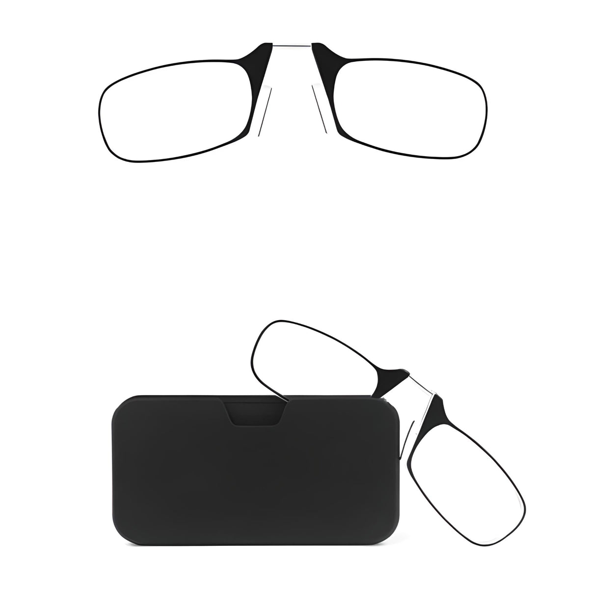 Clip-On Nose Reading Glasses for Men & Women – Compact Frameless Reader Specs with Flexible Bridge, Wallet-Friendly Magnifying Eyewear for | Thomler