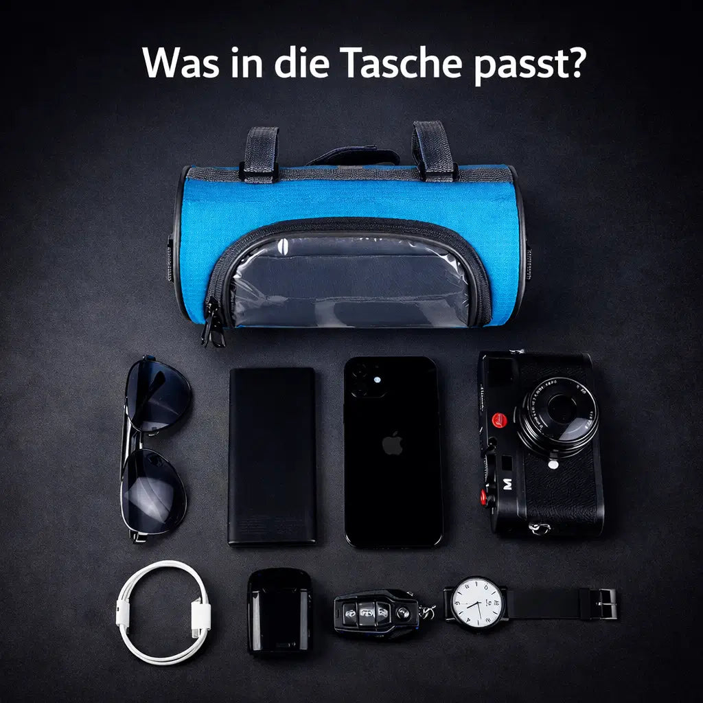 Handlebar Bag for Bike with Clear Phone Window – Water-Resistant Cycling Pouch for Navigation, Keys, Wallet | Thomler