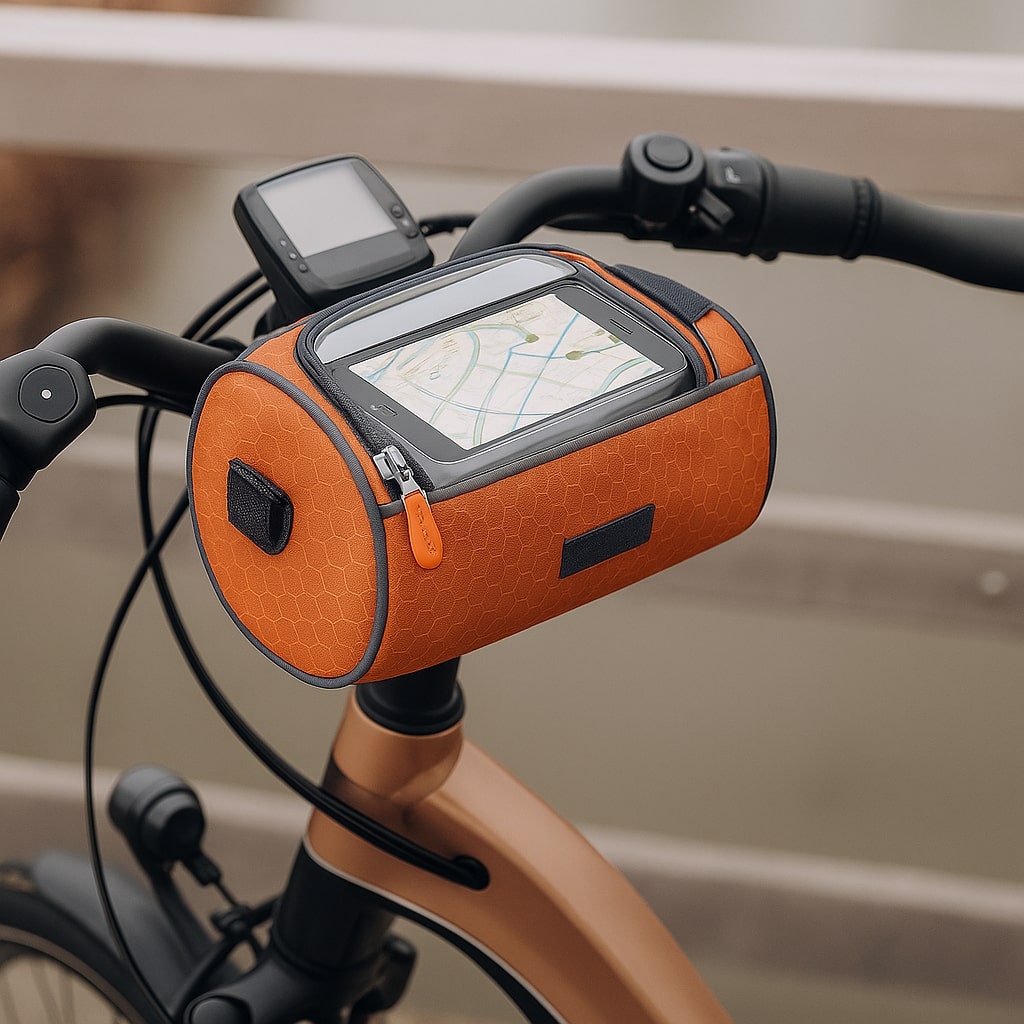Handlebar Bag for Bike with Clear Phone Window – Water-Resistant Cycling Pouch for Navigation, Keys, Wallet | Thomler