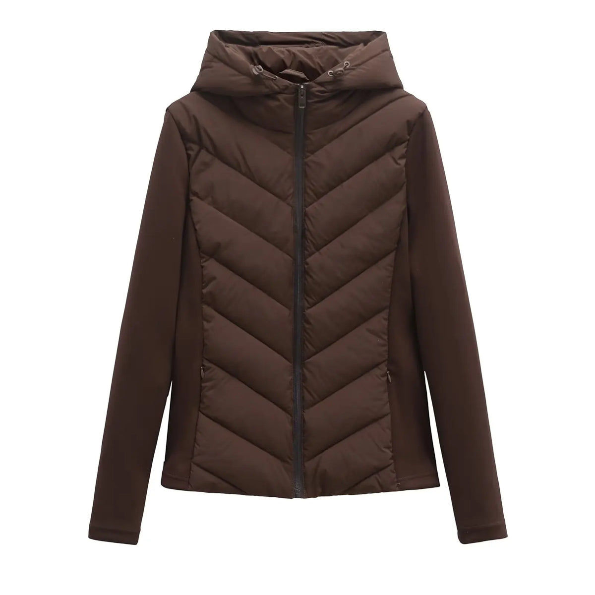 Women's Hooded Quilted Puffer Coat with Concealed Pockets – Slim Fit Outerwear for Cold Weather | Thomler