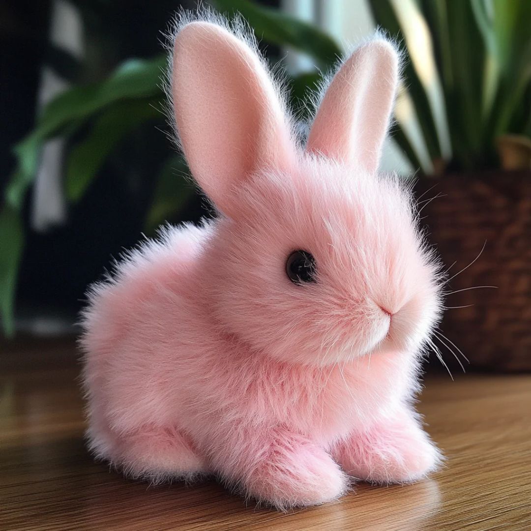 Interactive Rabbit Plush Synthetic Fibre Moving Toy Beige Children Bedroom Decoration Gift Companion | Thomler