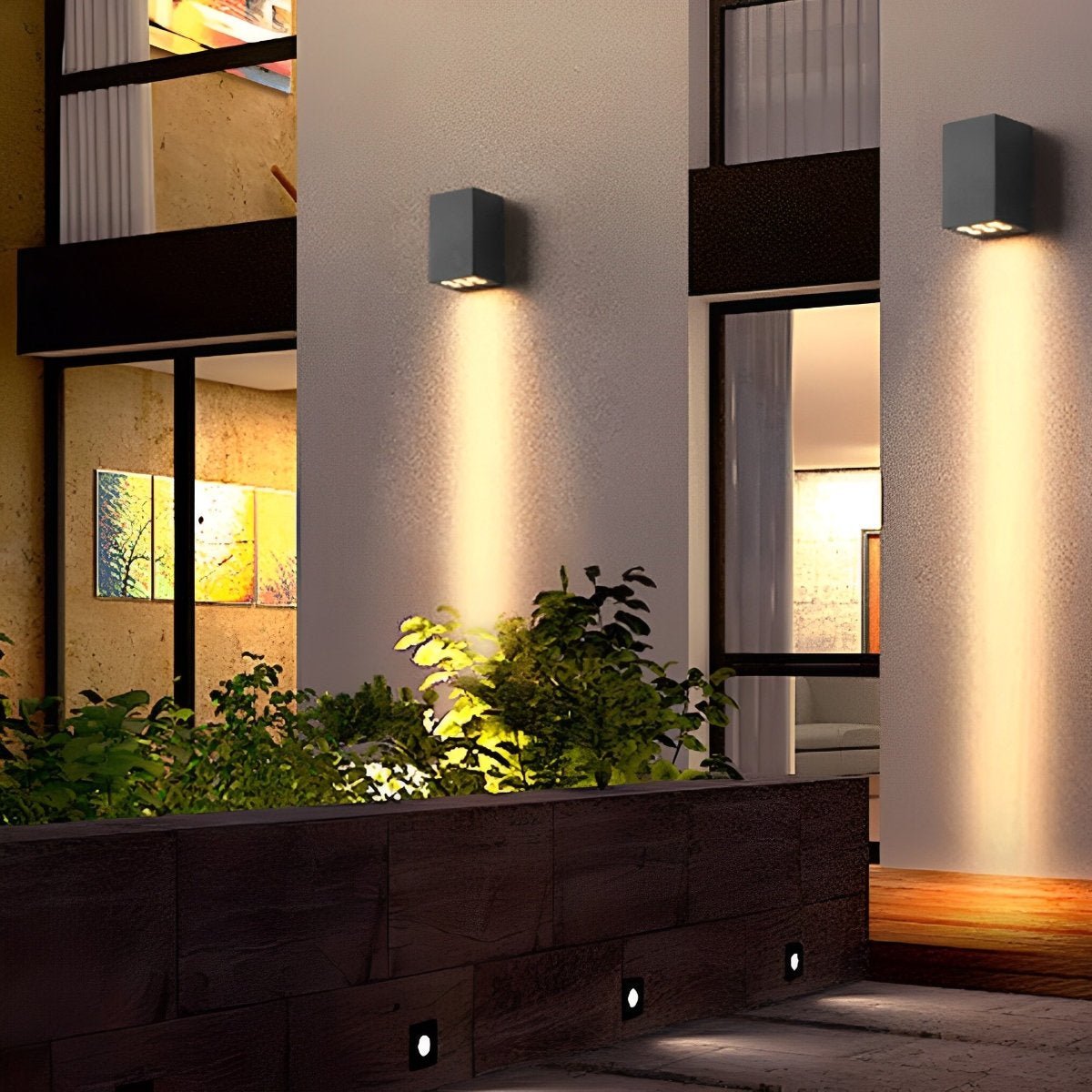 Wall Lamp Aluminium 21.0 cm Matte Black Outdoor Up Down LED Facade Garden Entrance Lighting Waterproof | Thomler