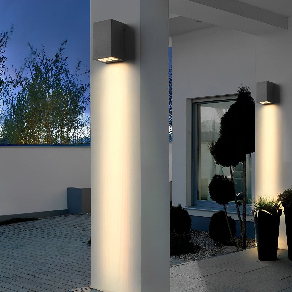 Wall Lamp Aluminium 21.0 cm Matte Black Outdoor Up Down LED Facade Garden Entrance Lighting Waterproof | Thomler