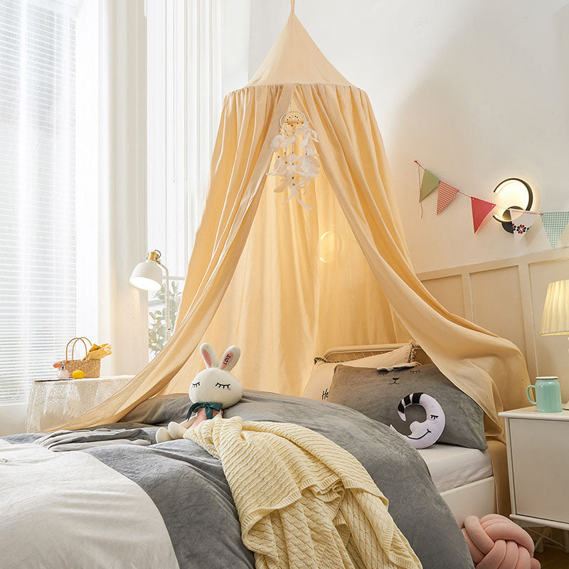 Kids Bed Tent Canopy Light Blocking Play Curtain for Girls Boys Crib Nursery Princess Dome Netting Drape with Hanging Hook 98 Inch Tall | Thomler