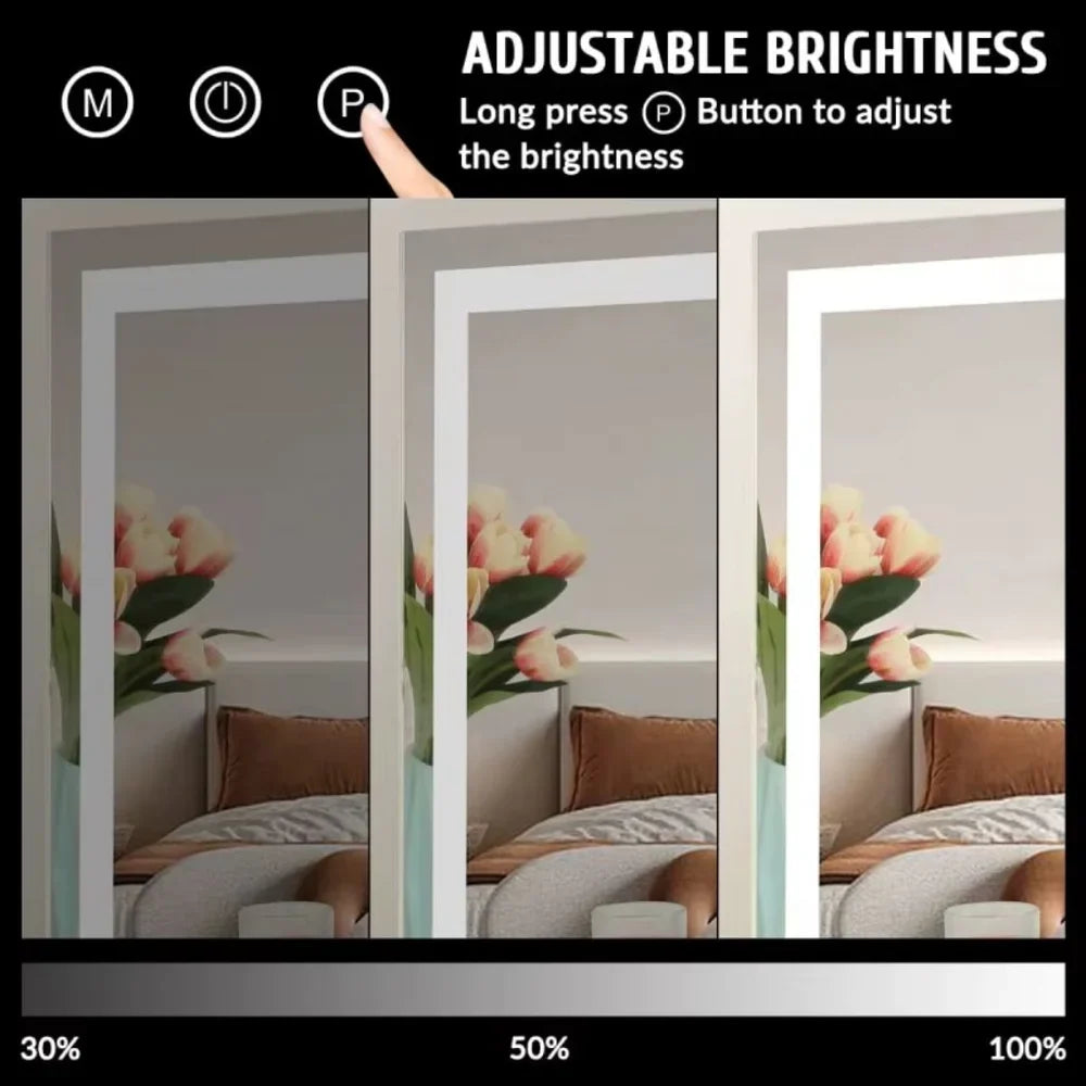 Touch-Controlled Tabletop Makeup Mirror with Three Light Modes and Detachable 15x Magnification for Precise Beauty Application | Thomler