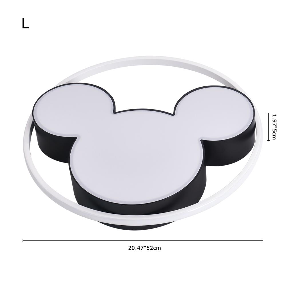 Ceiling Lamp Aluminium Acrylic LED 45.0 cm Black White Children Bedroom Playroom Dimmable Remote Flush Mount Lighting | Thomler