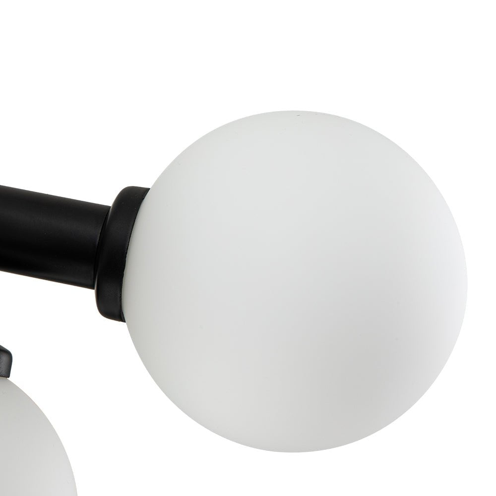 16-Bulb Retro Starburst Ceiling Fixture with Frosted Spheres – Adjustable Drop Kitchen Island Light | Thomler