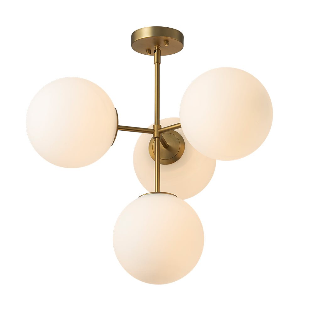 Pendant Light Frosted Glass 62.0 cm Brass Black Dining Room Kitchen Island Mid Century Bubble Ceiling Fixture | Thomler