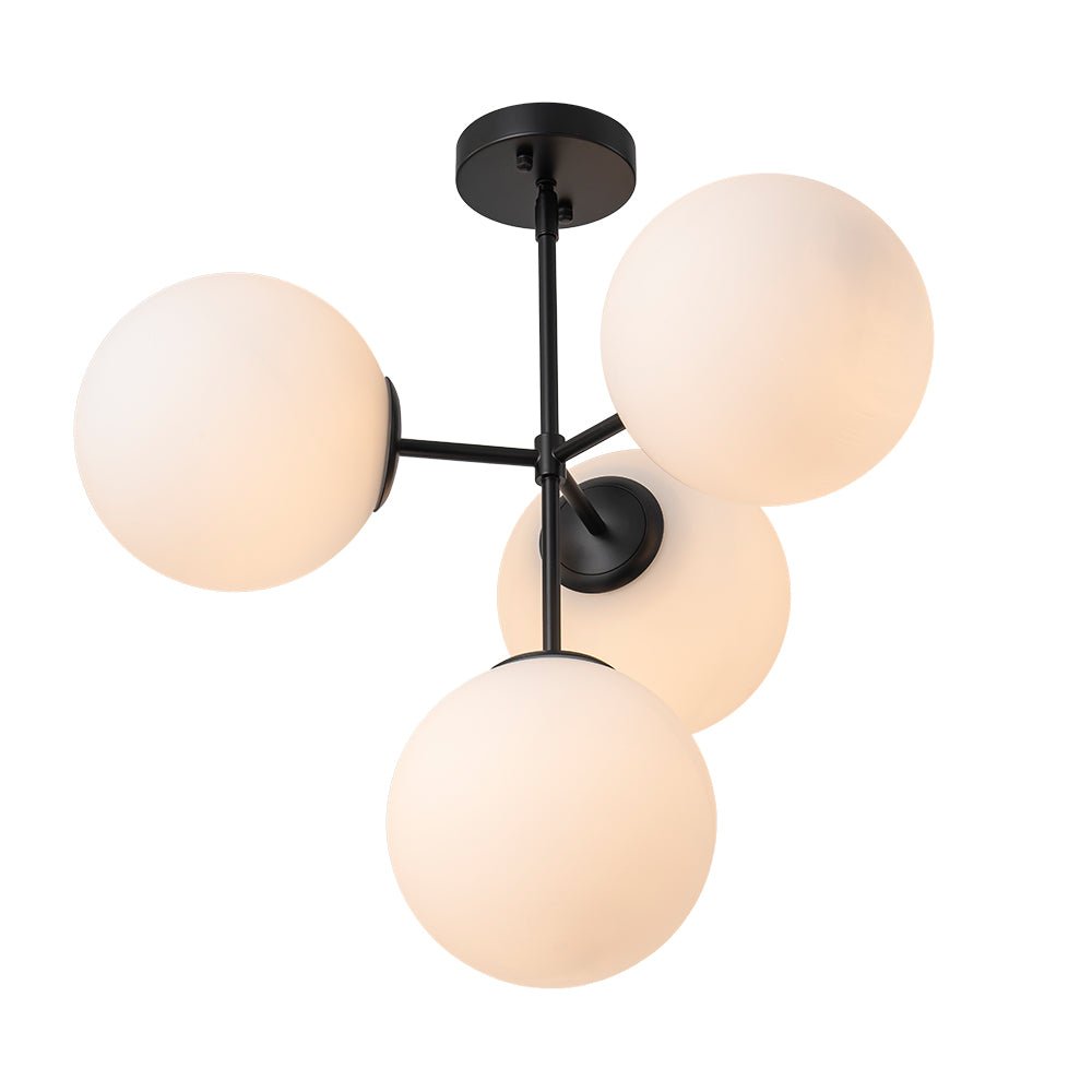 Pendant Light Frosted Glass 62.0 cm Brass Black Dining Room Kitchen Island Mid Century Bubble Ceiling Fixture | Thomler