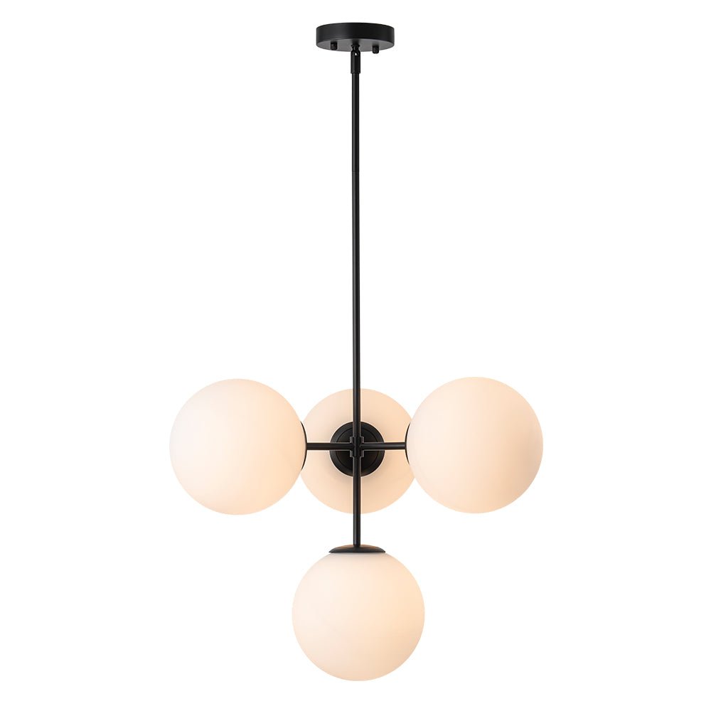 Pendant Light Frosted Glass 62.0 cm Brass Black Dining Room Kitchen Island Mid Century Bubble Ceiling Fixture | Thomler