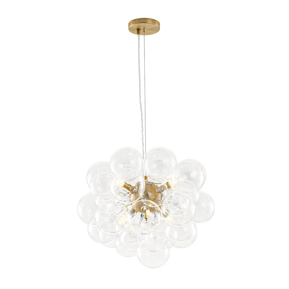 Pendant Light Glass Sphere Cluster 50.0 cm Brass Dining Room Bubble Chandelier Adjustable G9 Kitchen Island Ceiling Light | Thomler
