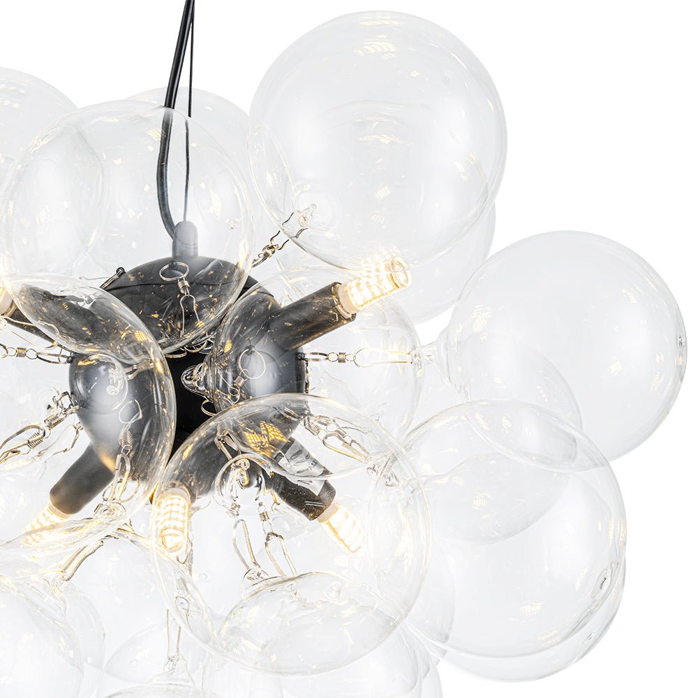 Pendant Light Glass Sphere Cluster 50.0 cm Brass Dining Room Bubble Chandelier Adjustable G9 Kitchen Island Ceiling Light | Thomler