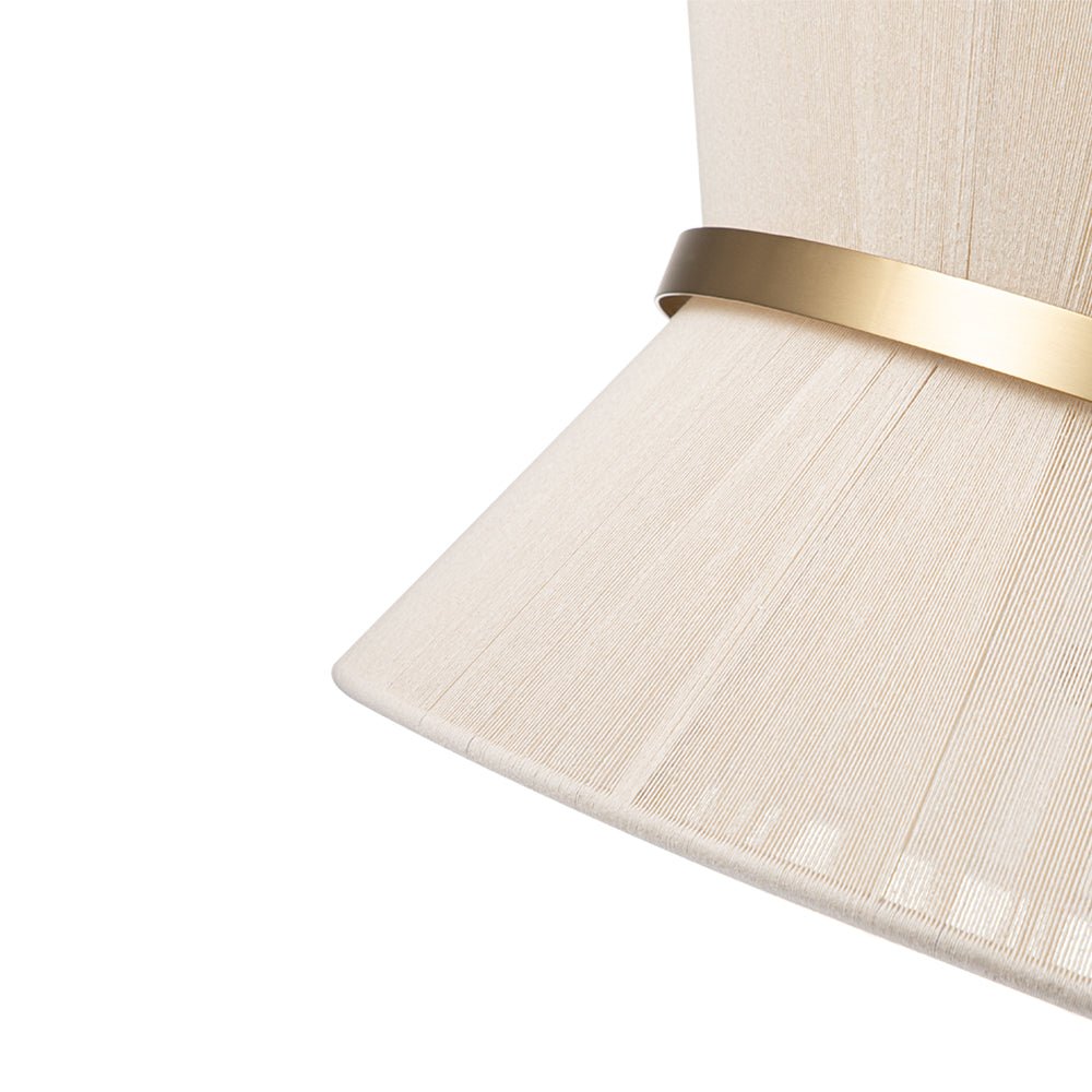 Pendant Lamp Cotton Rope 60.0 cm Brushed Brass Dining Room Bohemian Coastal Adjustable Ceiling Light | Thomler