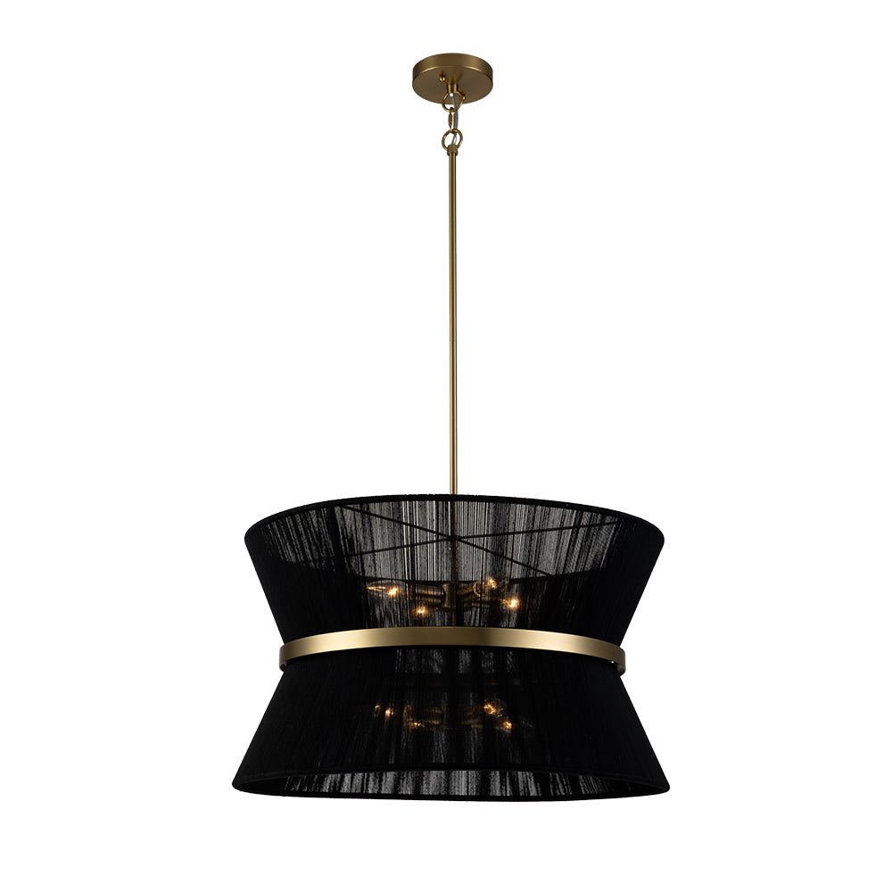 Pendant Lamp Cotton Rope 60.0 cm Brushed Brass Dining Room Bohemian Coastal Adjustable Ceiling Light | Thomler