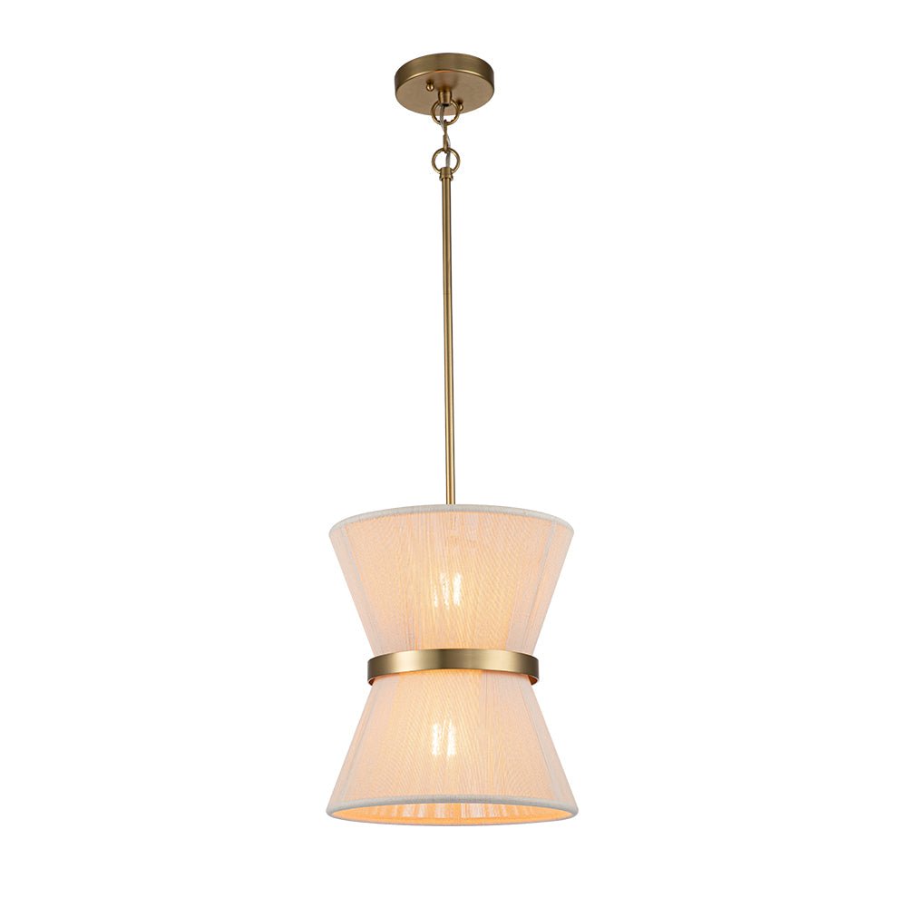 Pendant Lamp Cotton Rope 60.0 cm Brushed Brass Dining Room Bohemian Coastal Adjustable Ceiling Light | Thomler