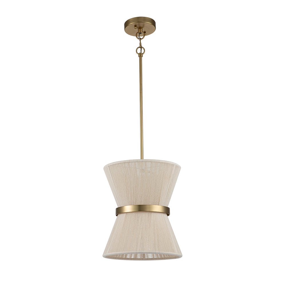 Pendant Lamp Cotton Rope 60.0 cm Brushed Brass Dining Room Bohemian Coastal Adjustable Ceiling Light | Thomler