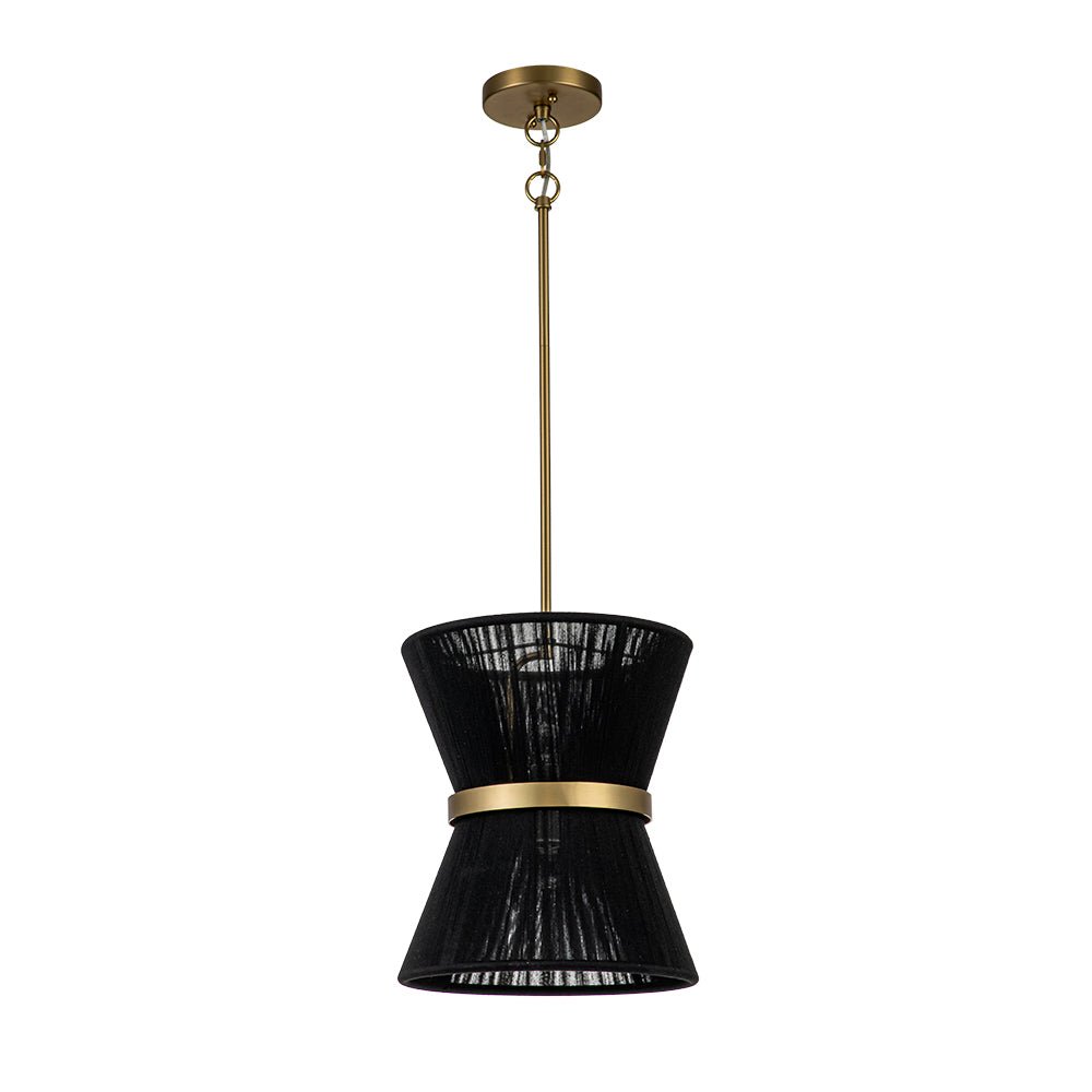 Pendant Lamp Cotton Rope 60.0 cm Brushed Brass Dining Room Bohemian Coastal Adjustable Ceiling Light | Thomler