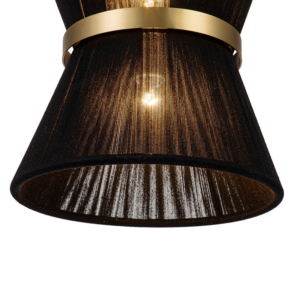 Pendant Lamp Cotton Rope 60.0 cm Brushed Brass Dining Room Bohemian Coastal Adjustable Ceiling Light | Thomler