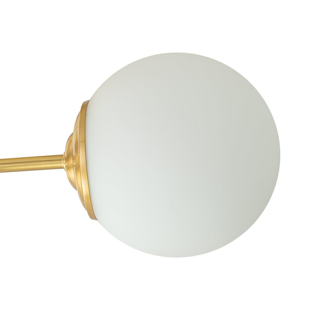 Ceiling Lamp Brass Opal Glass 48.0 cm Flush Mount Living Room Bedroom Mid Century Sputnik Bubble Light | Thomler