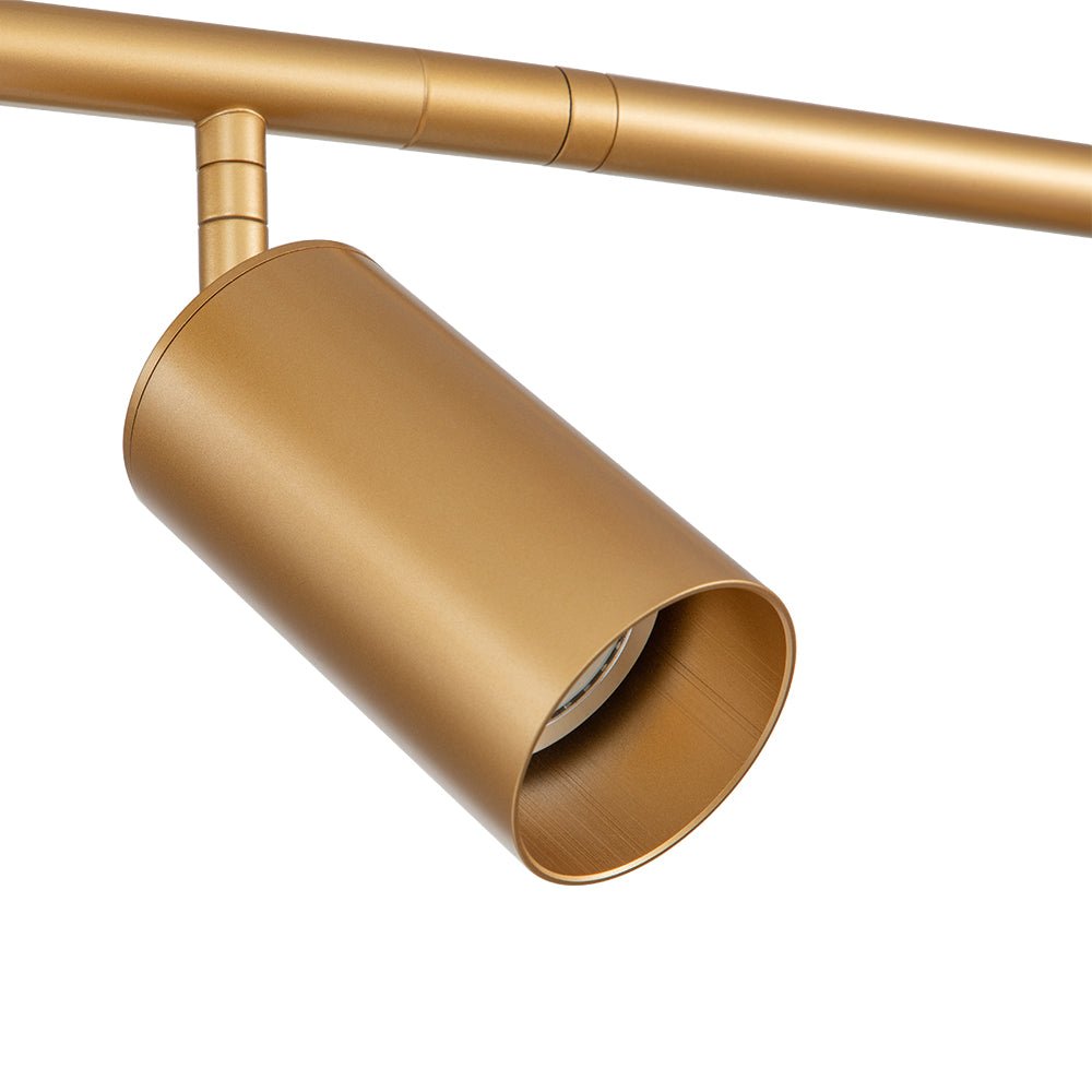 Surface Spotlight Metal 100.0 cm Gold Adjustable GU10 Kitchen Bedroom Ceiling Track Lighting | Thomler