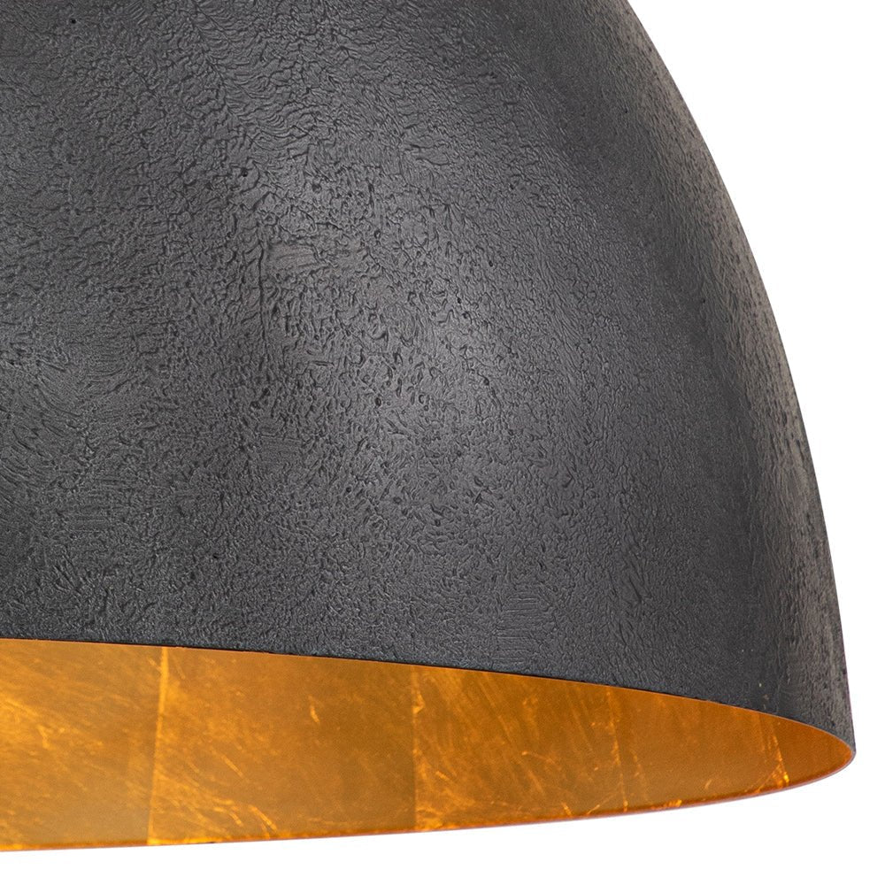 Statement Bowl Pendant Ceiling Light with Gold Interior – Adjustable Cable & Dimmable for Kitchen Island, Dining | Thomler