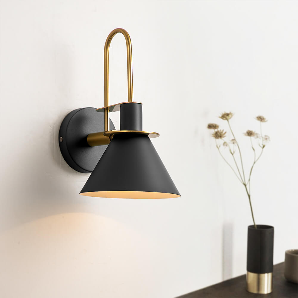 Wall Lamp Metal 31.0 cm Black Green White Brass Bedroom Hallway Mid Century Gooseneck Reading Light | Thomler