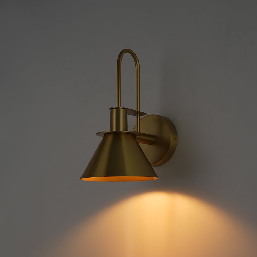 Wall Lamp Metal 31.0 cm Black Green White Brass Bedroom Hallway Mid Century Gooseneck Reading Light | Thomler