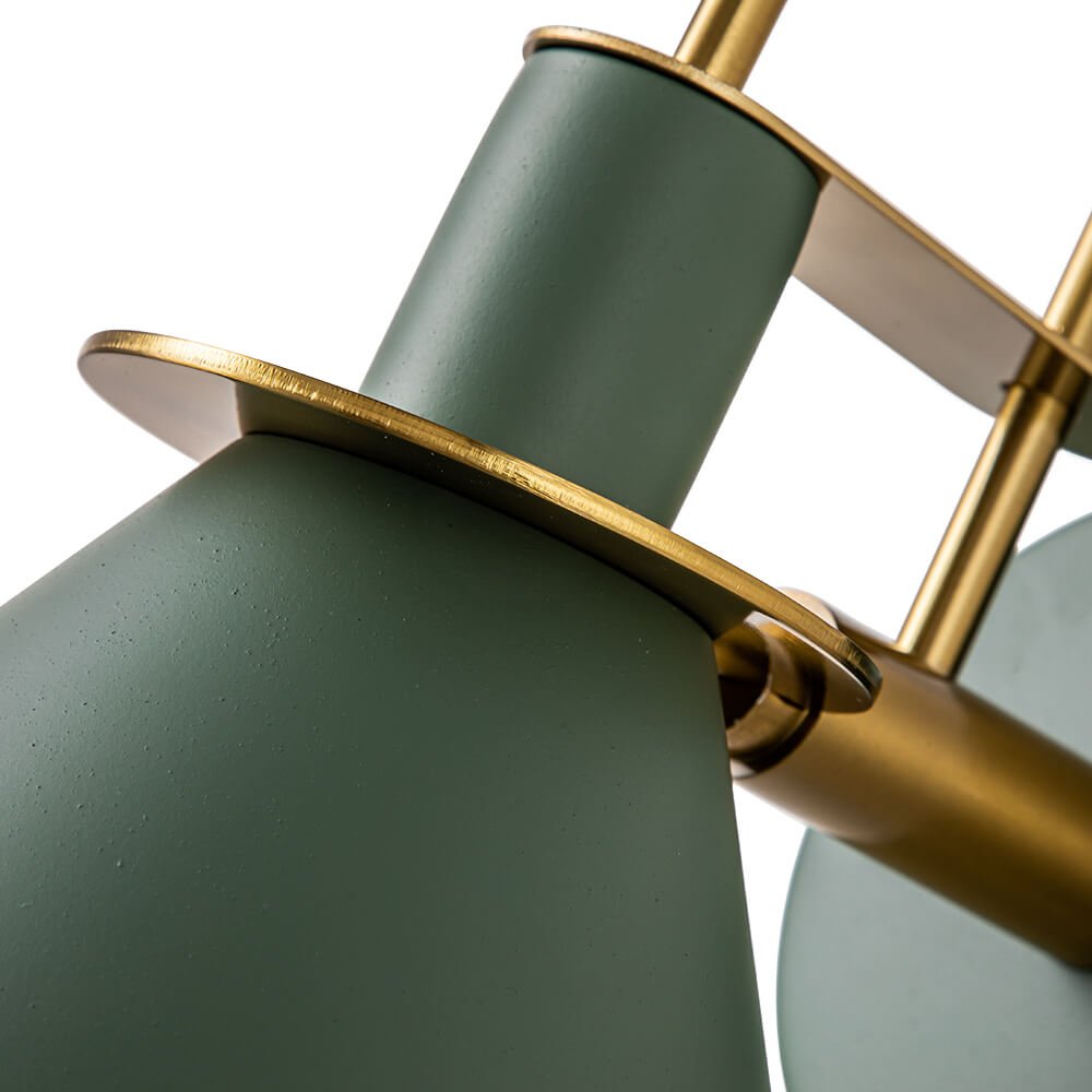 Wall Lamp Metal 31.0 cm Black Green White Brass Bedroom Hallway Mid Century Gooseneck Reading Light | Thomler
