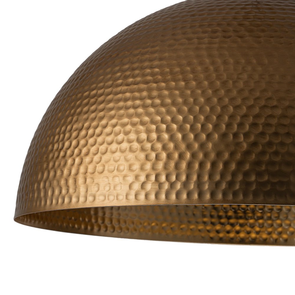 Pendant Light Hammered Metal 40.0 cm 60.0 cm Brass Silver Dining Room Kitchen Island Dome Ceiling Light | Thomler