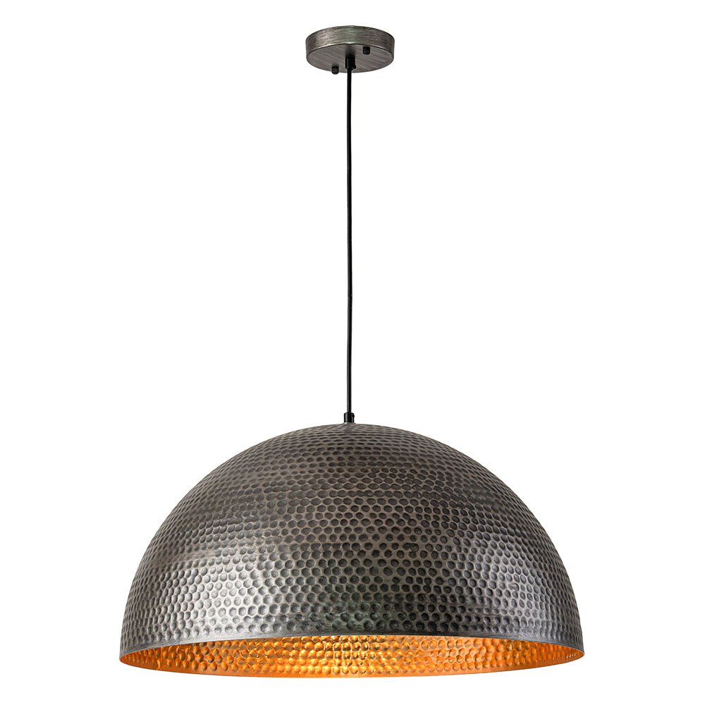 Pendant Light Hammered Metal 40.0 cm 60.0 cm Brass Silver Dining Room Kitchen Island Dome Ceiling Light | Thomler