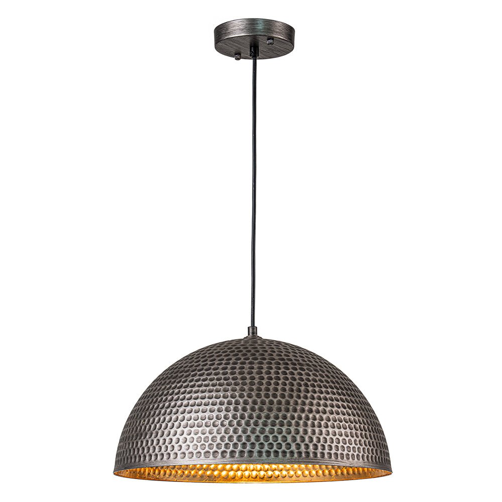Pendant Light Hammered Metal 40.0 cm 60.0 cm Brass Silver Dining Room Kitchen Island Dome Ceiling Light | Thomler