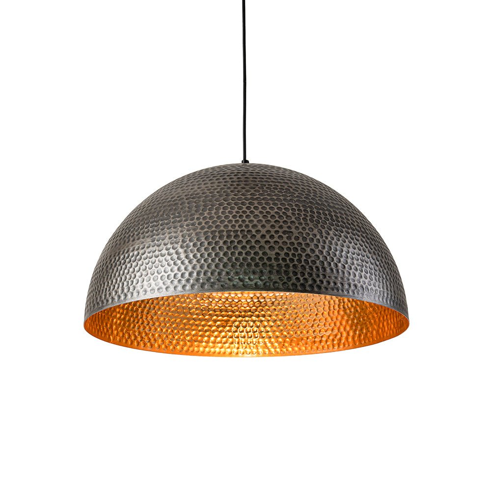 Pendant Light Hammered Metal 40.0 cm 60.0 cm Brass Silver Dining Room Kitchen Island Dome Ceiling Light | Thomler