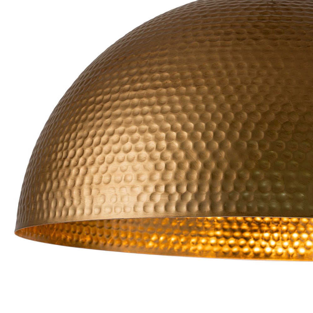 Pendant Light Hammered Metal 40.0 cm 60.0 cm Brass Silver Dining Room Kitchen Island Dome Ceiling Light | Thomler