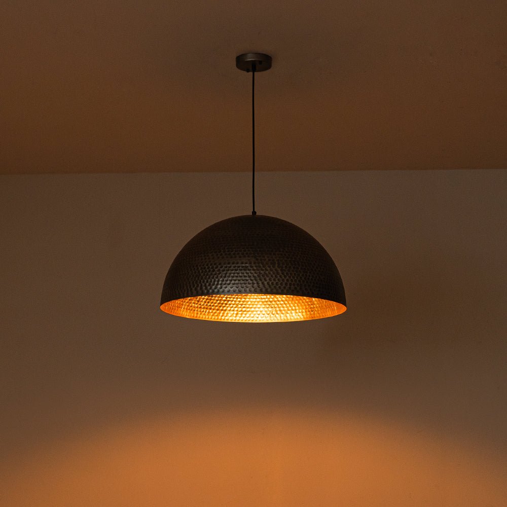 Pendant Light Hammered Metal 40.0 cm 60.0 cm Brass Silver Dining Room Kitchen Island Dome Ceiling Light | Thomler