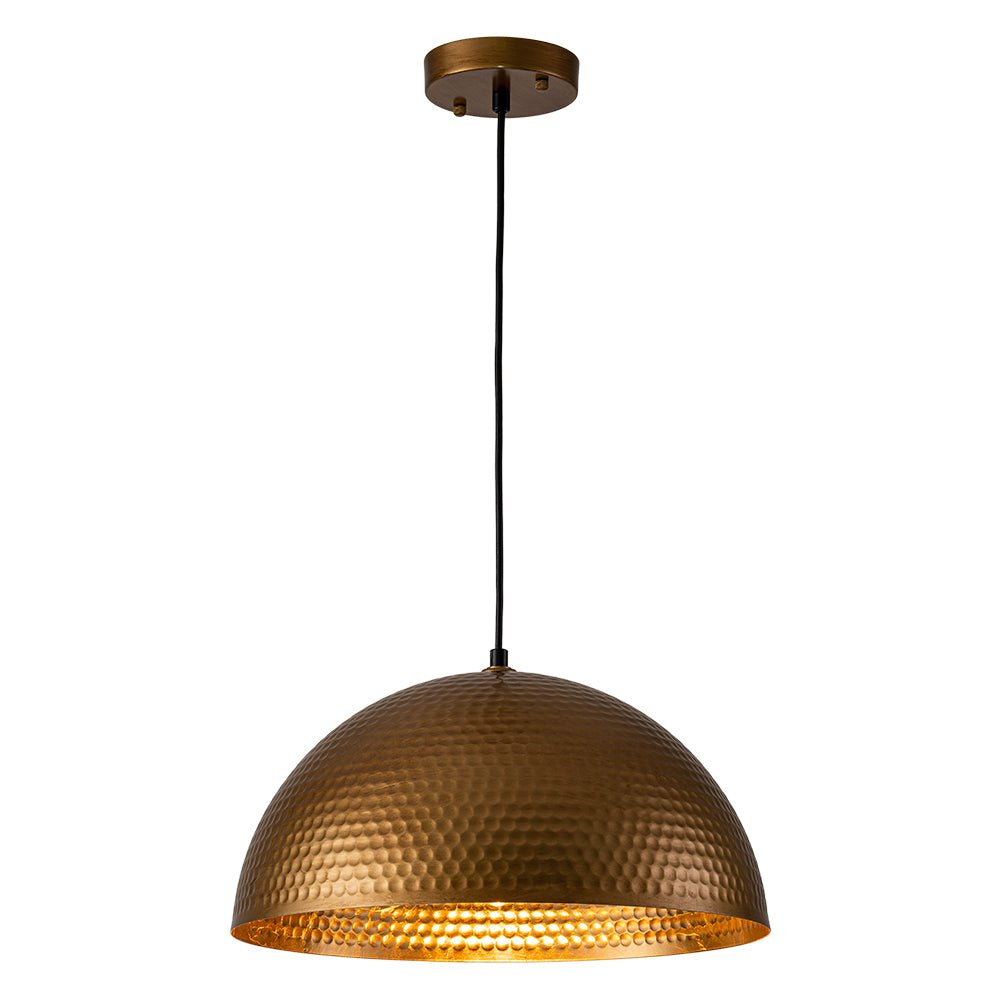 Pendant Light Hammered Metal 40.0 cm 60.0 cm Brass Silver Dining Room Kitchen Island Dome Ceiling Light | Thomler