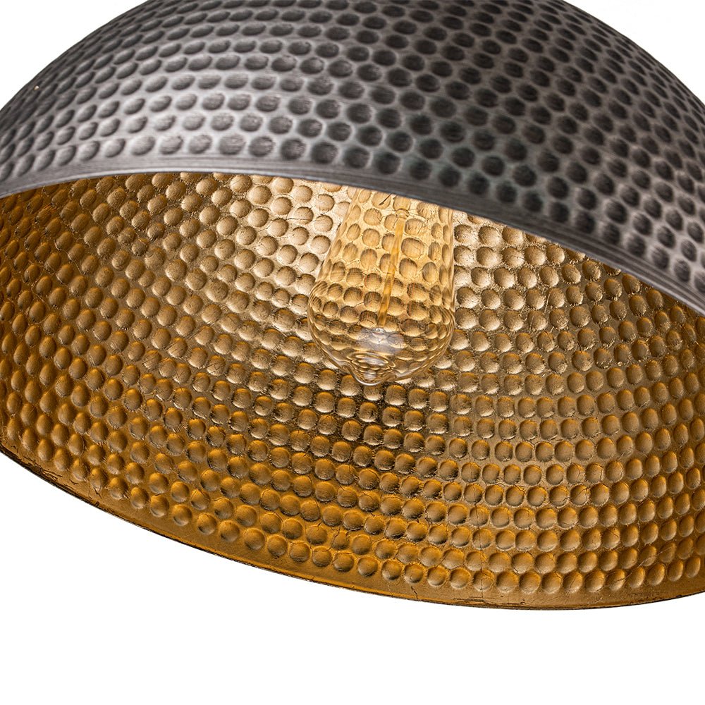 Pendant Light Hammered Metal 40.0 cm 60.0 cm Brass Silver Dining Room Kitchen Island Dome Ceiling Light | Thomler