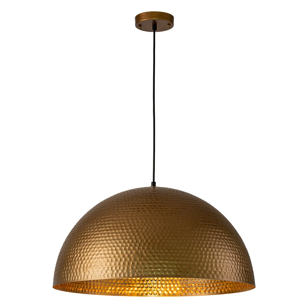 Pendant Light Hammered Metal 40.0 cm 60.0 cm Brass Silver Dining Room Kitchen Island Dome Ceiling Light | Thomler