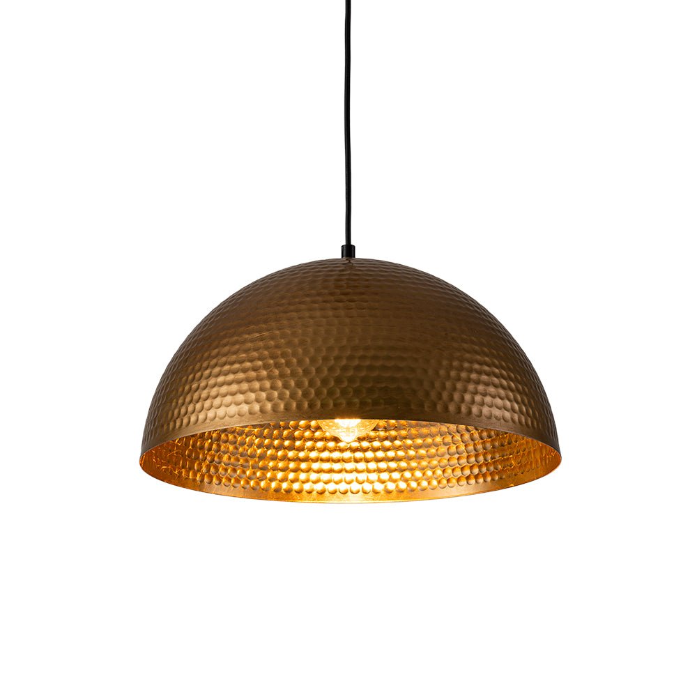 Pendant Light Hammered Metal 40.0 cm 60.0 cm Brass Silver Dining Room Kitchen Island Dome Ceiling Light | Thomler