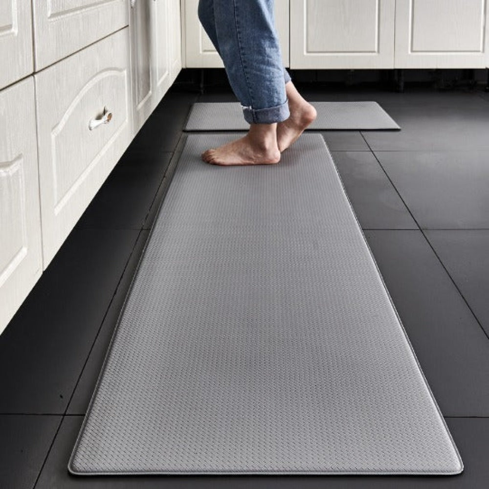 Anti-Fatigue Kitchen Floor Mat - Non-Slip Cushioned Standing Mat for Cooking - Wipe-Clean PVC Runner Rug - 5 Sizes - Red, Green, Black | Thomler