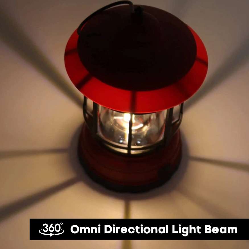 Rechargeable LED Camping Lantern Dimmable USB Portable Outdoor Light Retro Design for Tent Emergency Home Garden | Thomler