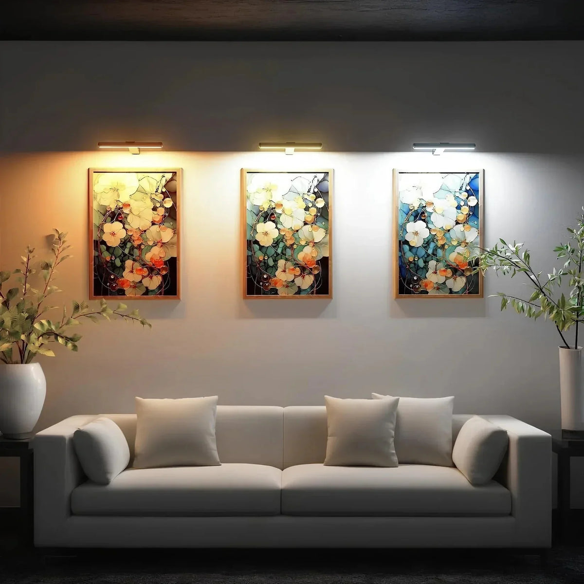 Wireless LED Picture Light with Dimmer & Remote – Swivel Head Art Illuminator for Wall Display | Thomler