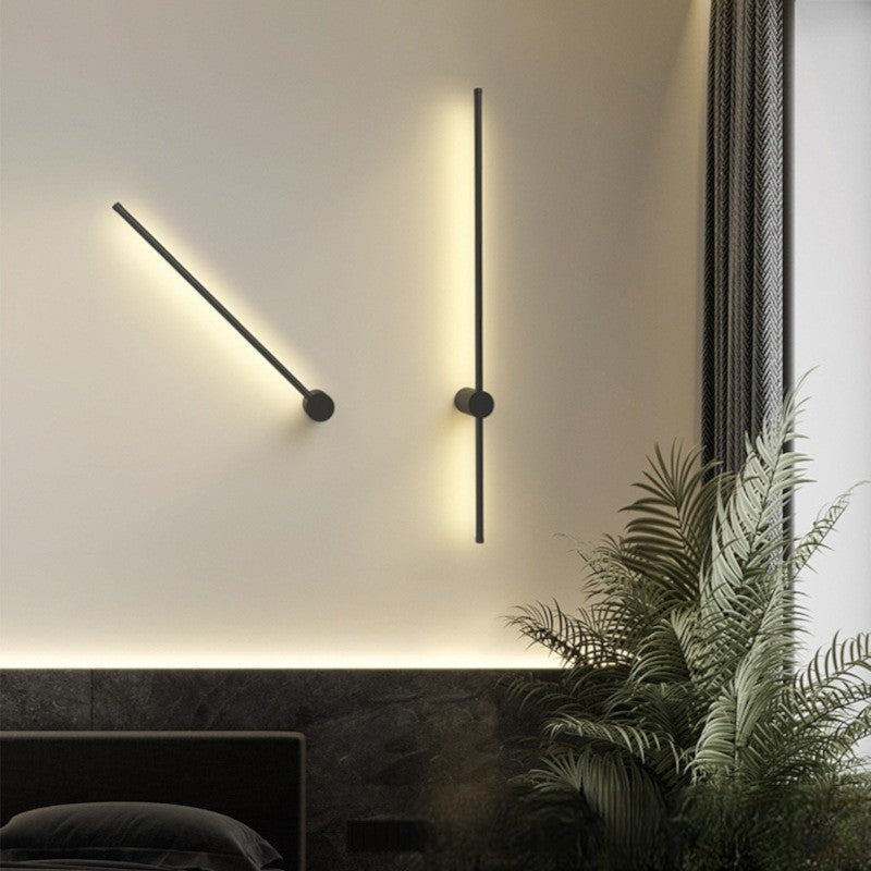 LED Wall Light Fixture Modern Minimalist Linear Sconce for Dining Room Bar Bedroom | Acrylic Iron Construction | Warm White Ambient | Thomler