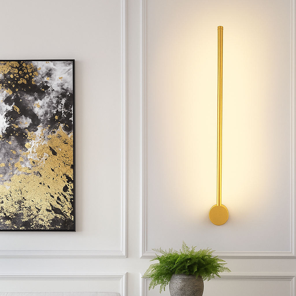 LED Wall Light Fixture Modern Minimalist Linear Sconce for Dining Room Bar Bedroom | Acrylic Iron Construction | Warm White Ambient | Thomler