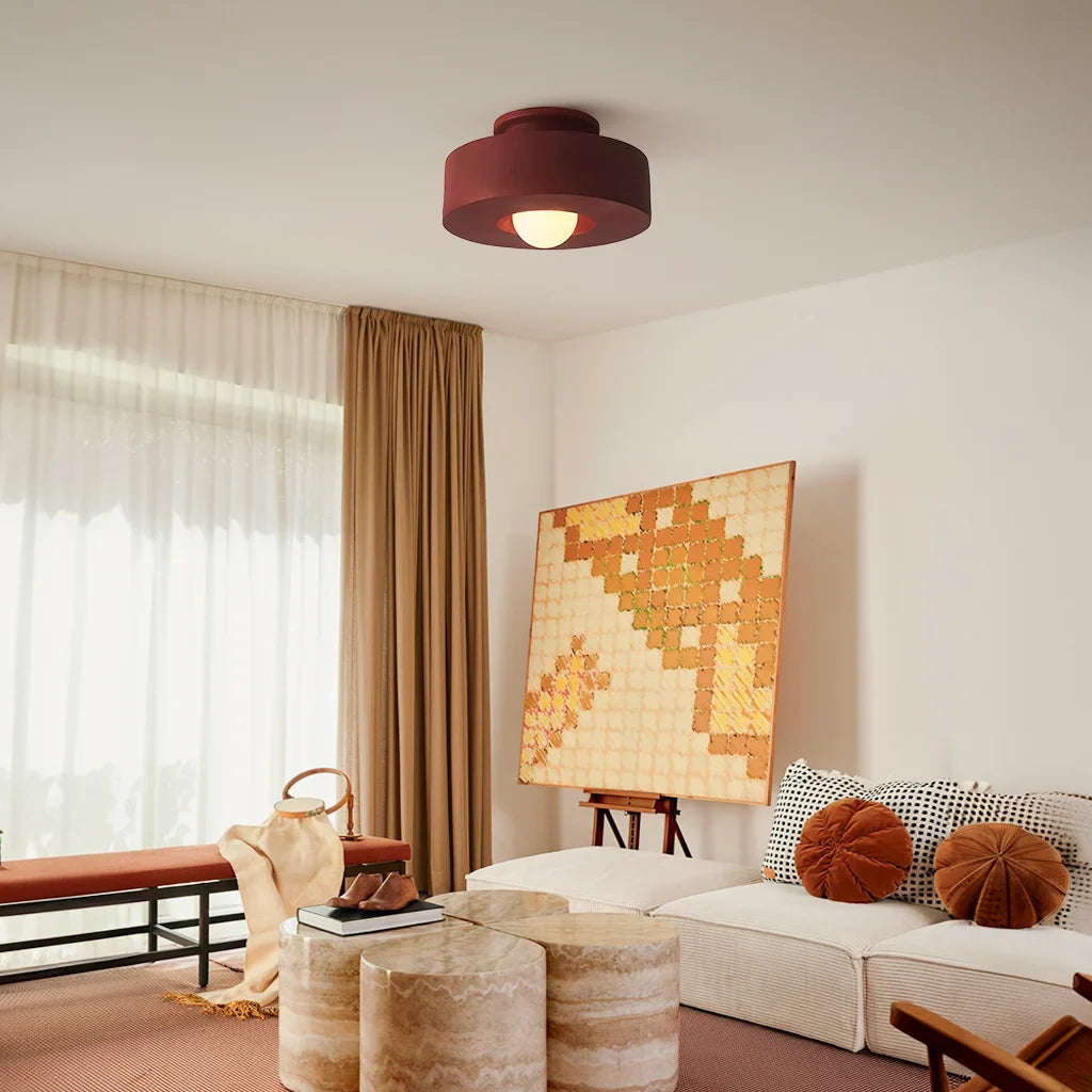Ceiling Light Resin 11.8 in x 5.9 in LED Minimalist Indoor Lighting Living Room Bedroom Pendant | Thomler