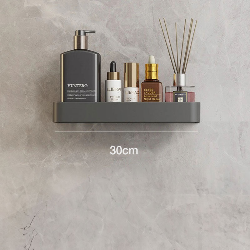 Wall Shelf Metal 30.0 cm Grey Bathroom Storage Rack Compact Shower Organiser Shelf Minimalist Modern Bathroom Accessories | Thomler