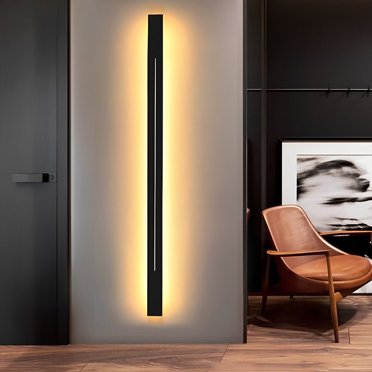 Wall Lamp Iron Acrylic LED 120.0 cm Black Bedroom Hallway Modern Linear Sconce Mirror Accent Lighting | Thomler