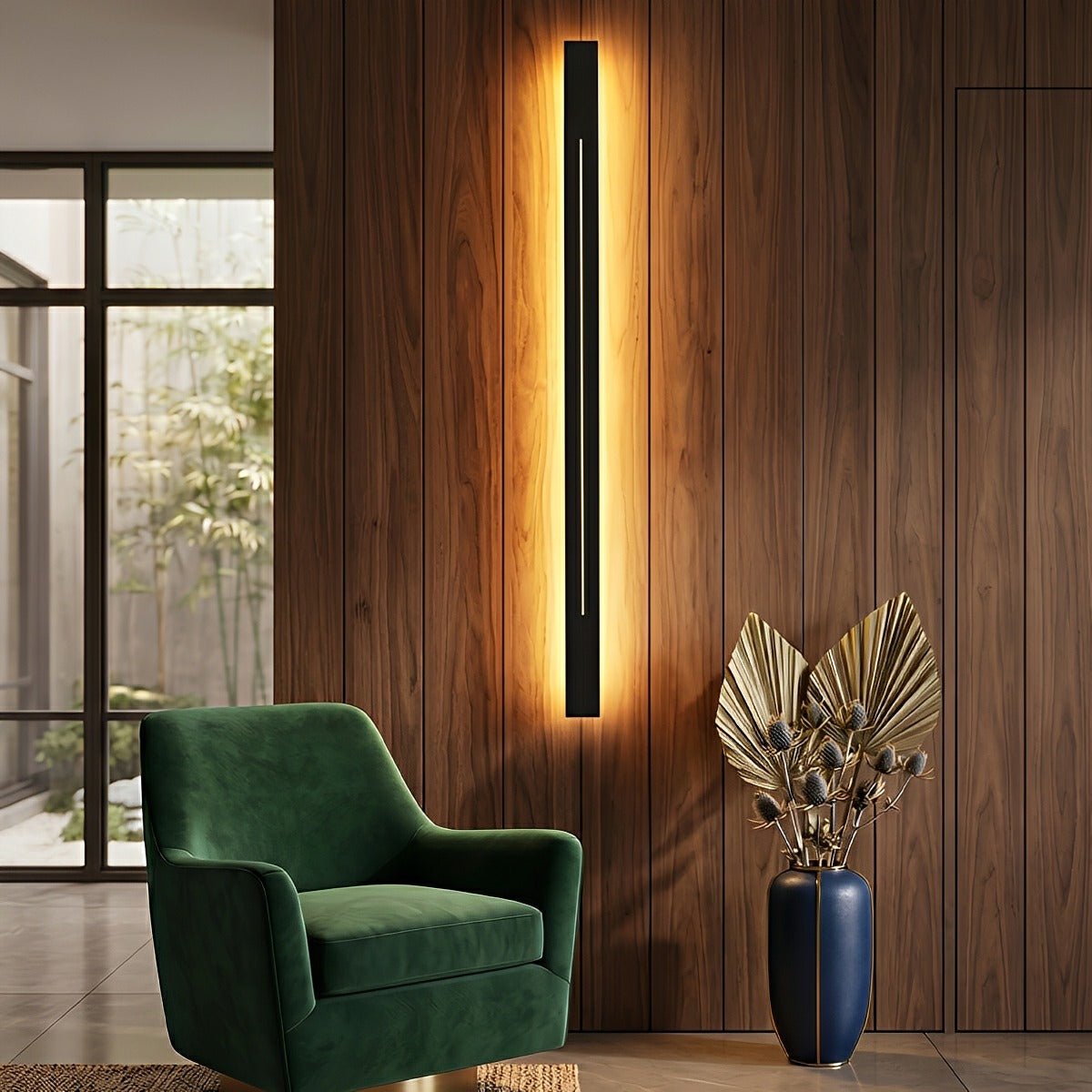 Sleek Linear LED Wall Sconce for Bedroom Living Room Vanity – Iron Acrylic Fixture 24-47 Inch Dimmable Hardwired | Thomler