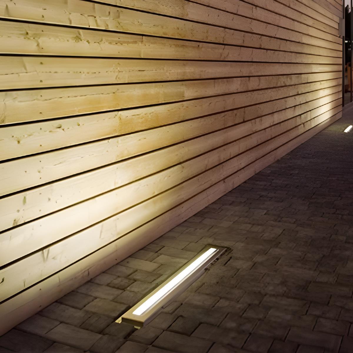 Recessed Pathway LED Light Strip – 40 in Weatherproof Steel Linear Fixture for Driveways & Patios | Thomler